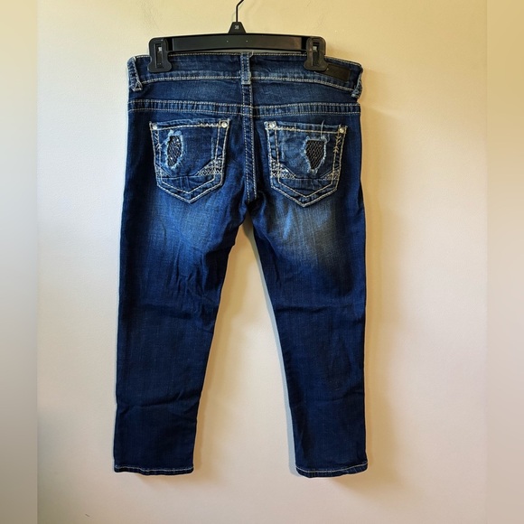 Daytrip Aquarius Dark Wash Cropped Jeans - Picture 8 of 10